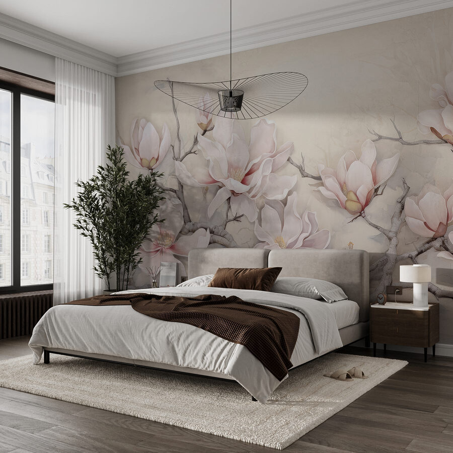 Pittura di fiori su un ramo