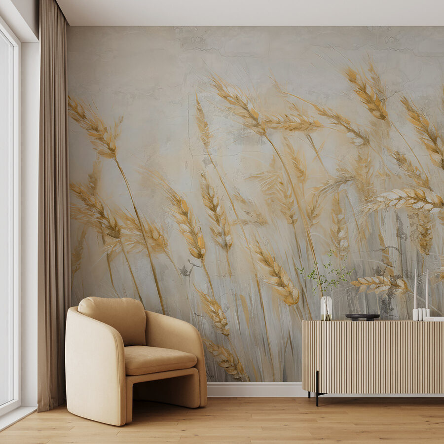 Pittura di grano in un campo Pittura di grano in un campo
