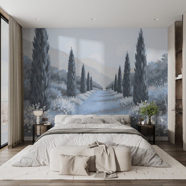 Paesaggio con alberi e fiori Paesaggio con alberi e fiori