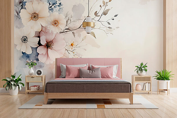 Pittura di fiori su sfondo bianco Pittura di fiori su sfondo bianco