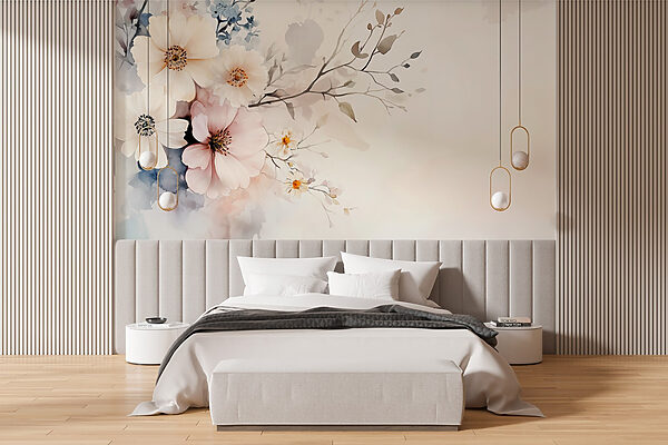 Pittura di fiori su sfondo bianco Pittura di fiori su sfondo bianco