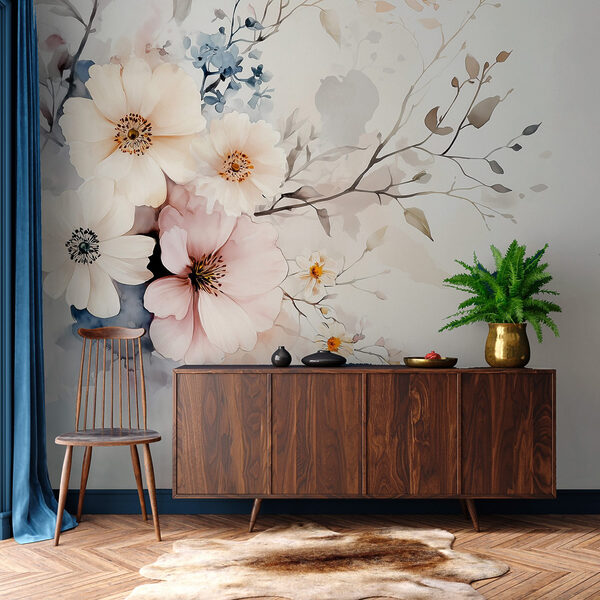Pittura di fiori su sfondo bianco Pittura di fiori su sfondo bianco
