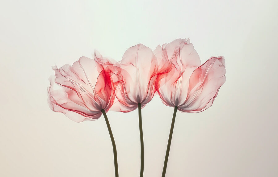 Gruppo di fiori rosa