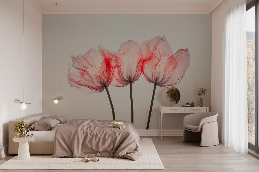 Gruppo di fiori rosa