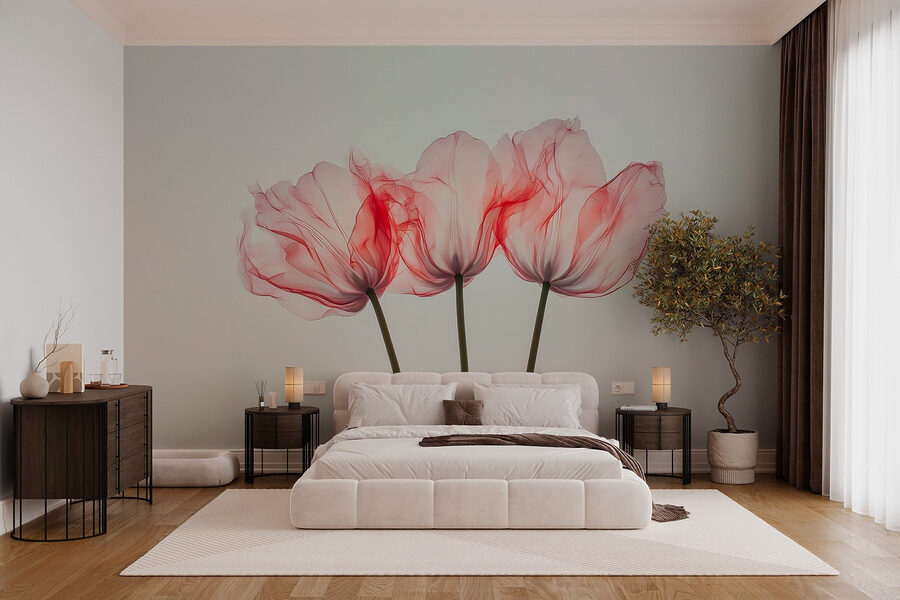 Gruppo di fiori rosa