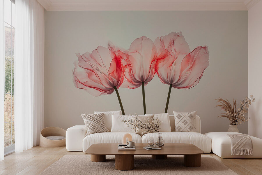 Gruppo di fiori rosa
