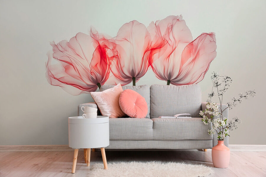 Gruppo di fiori rosa