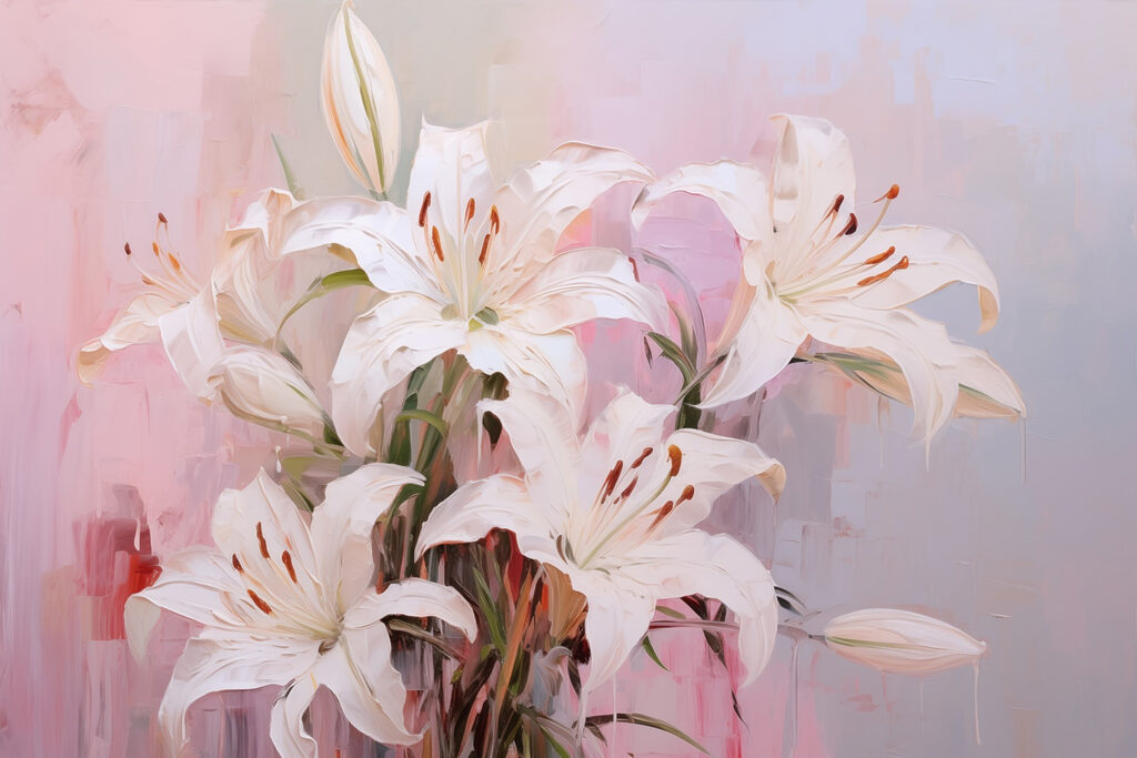 Pittura di fiori bianchi Pittura di fiori bianchi