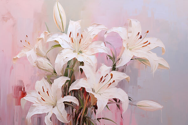 Pittura di fiori bianchi Pittura di fiori bianchi