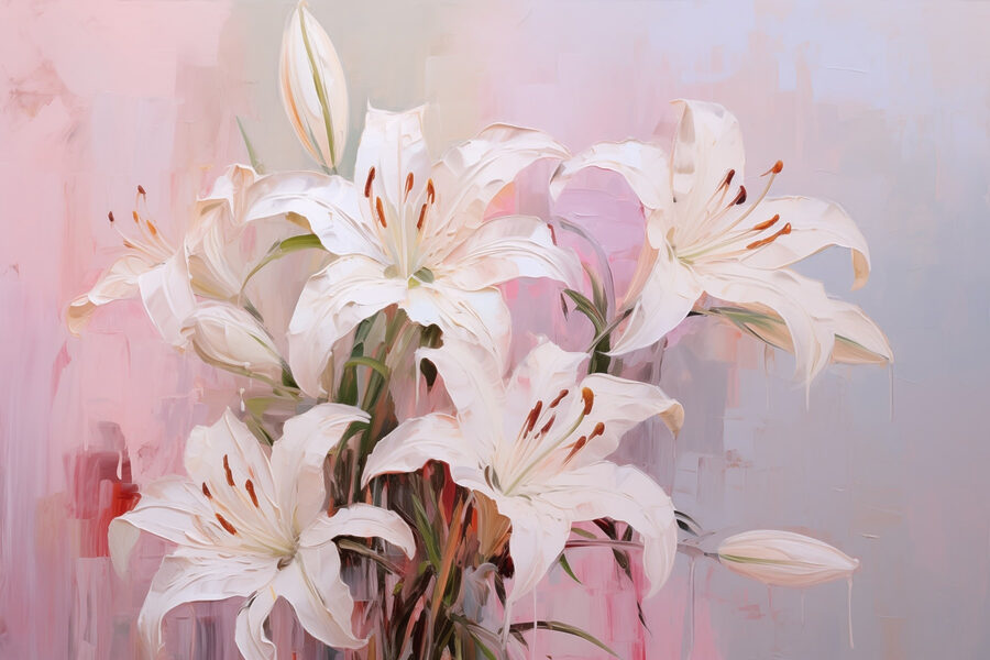Pittura di fiori bianchi Pittura di fiori bianchi