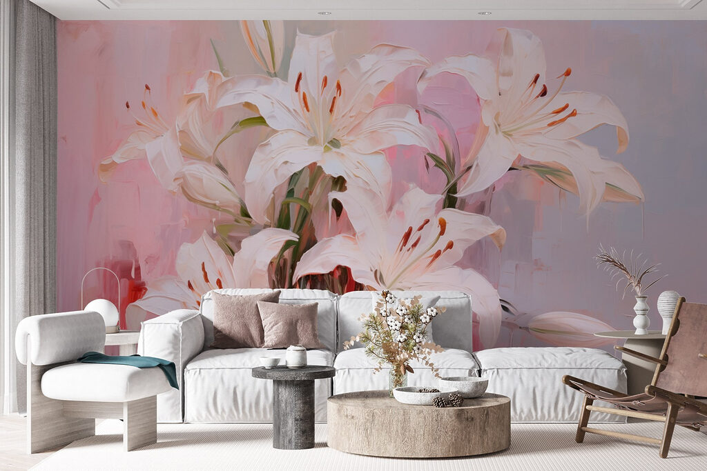 Painting of white flowers