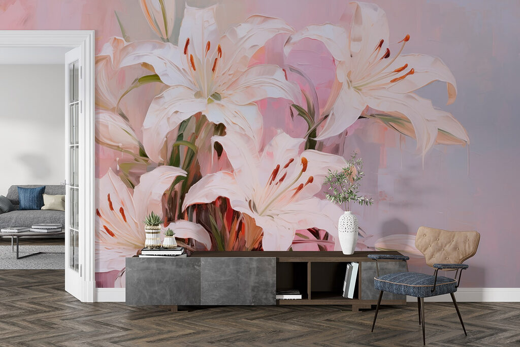 Painting of white flowers