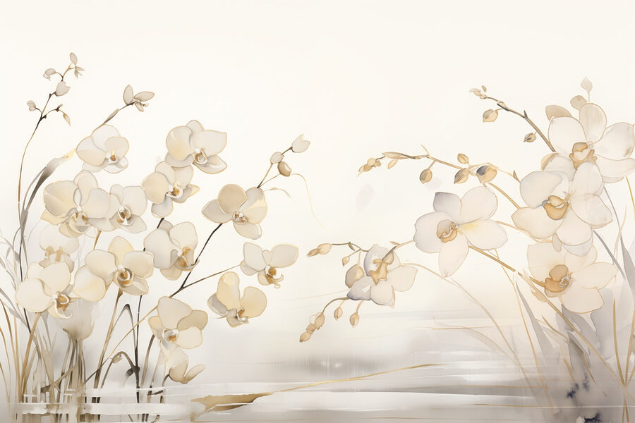 Pittura di fiori bianchi