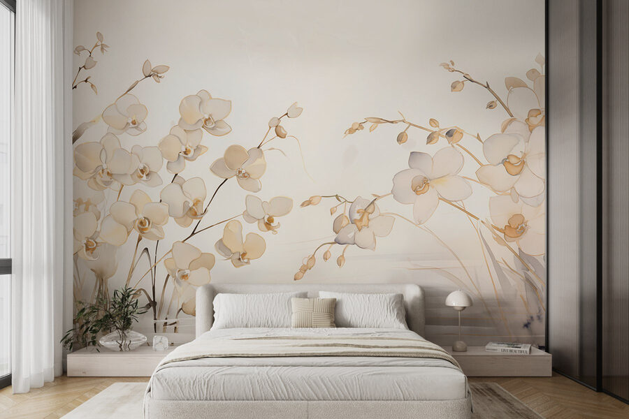 Pittura di fiori bianchi