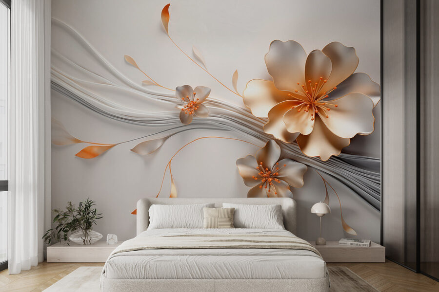 Elegante design floreale con dettagli fluidi Elegante design floreale con dettagli fluidi