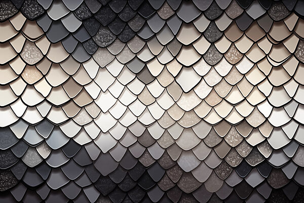 Scaglie strutturate in una palette di colori tenui Scaglie strutturate in una palette di colori tenui