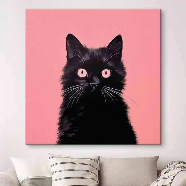 Quadri Gatto nero con gli occhi rosa (COD: s43963) Quadri Quadri Gatto nero con gli occhi rosa (COD: s43963)