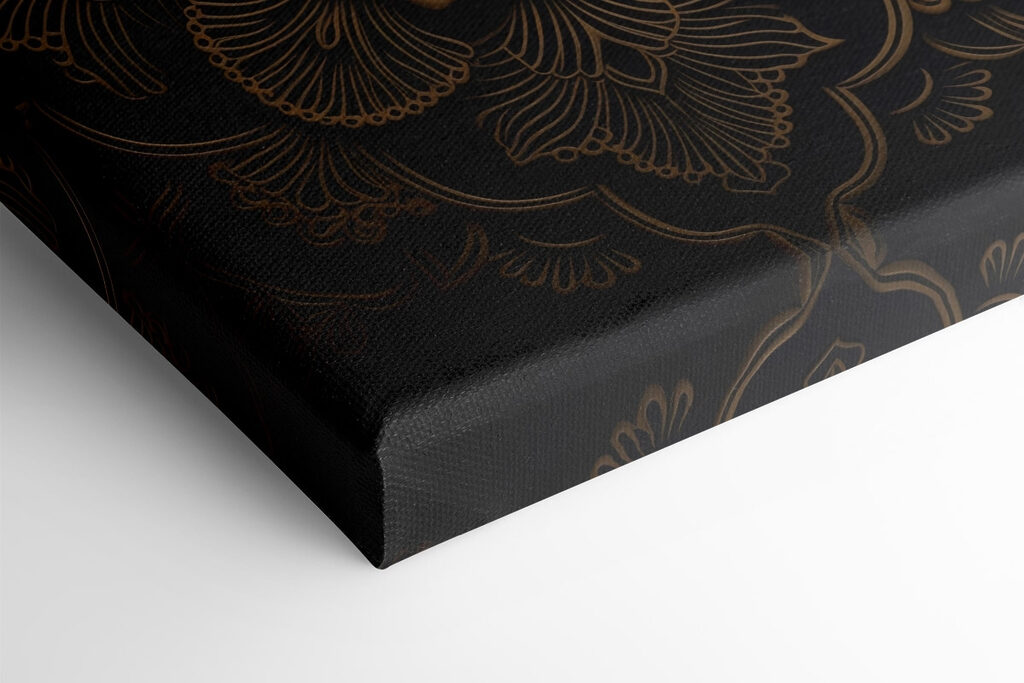 Intricate floral design on dark background