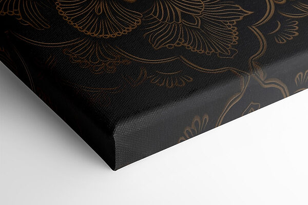 Intricate floral design on dark background