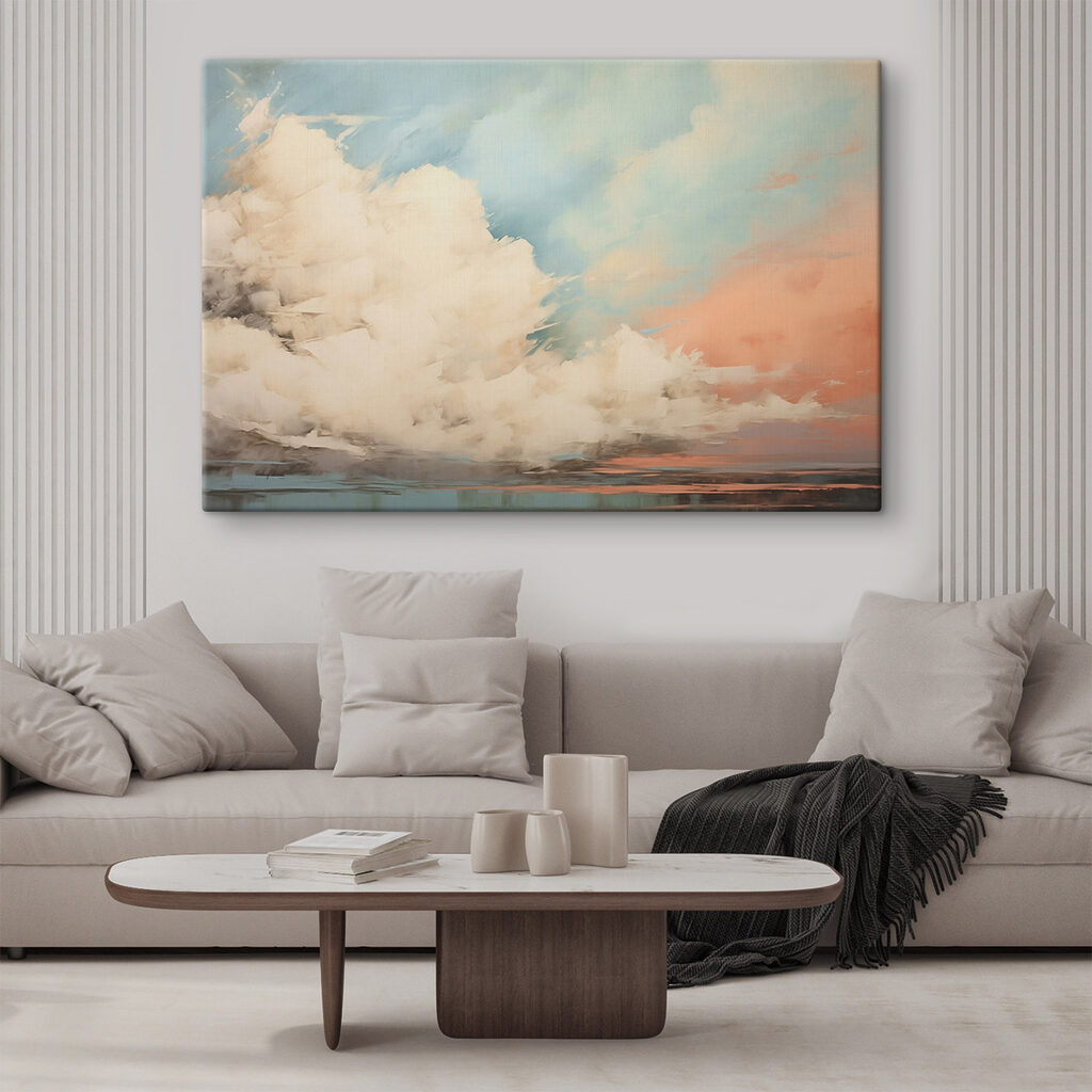Painting of clouds in the sky Painting of clouds in the sky