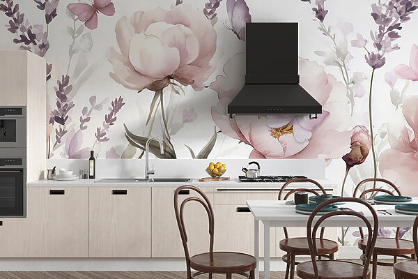 Pittura di fiori e farfalle Pittura di fiori e farfalle