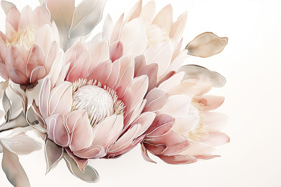 Delicate fioriture in tenui colori pastello