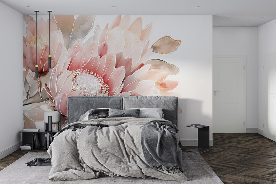 Delicate fioriture in tenui colori pastello