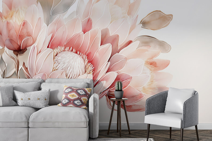 Delicate fioriture in tenui colori pastello