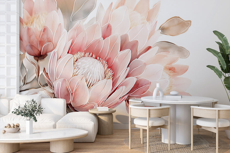 Delicate fioriture in tenui colori pastello