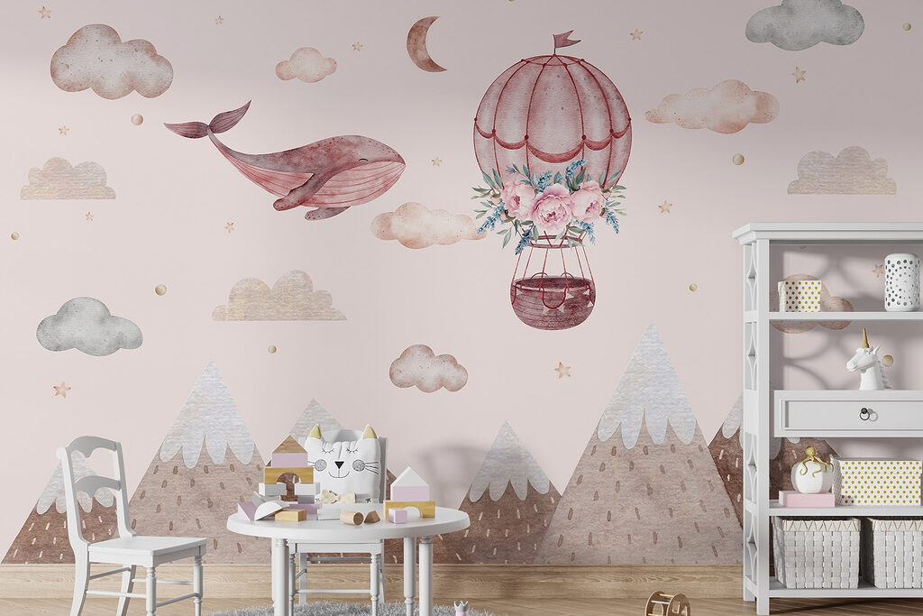 Whale and a hot air balloon