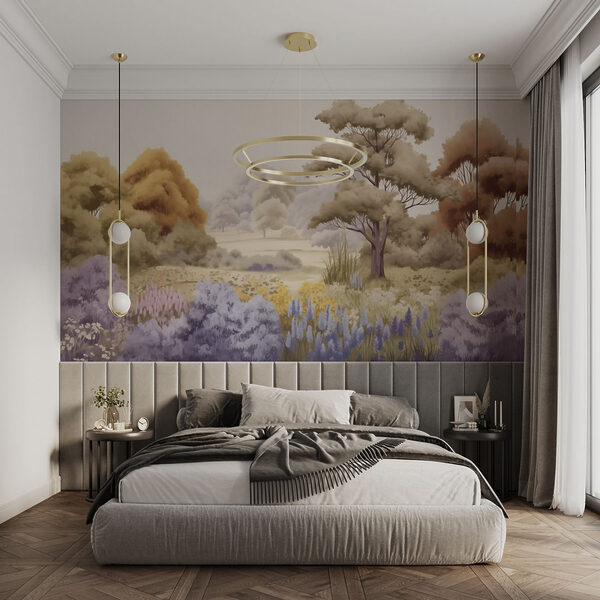 Paesaggio con alberi e fiori Paesaggio con alberi e fiori