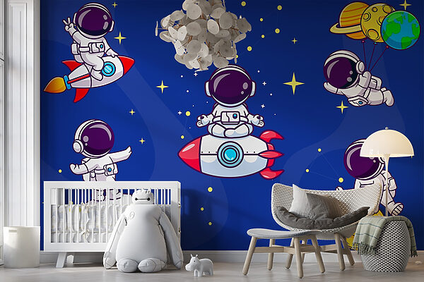 Cartone animato astronauta nello spazio Cartone animato astronauta nello spazio