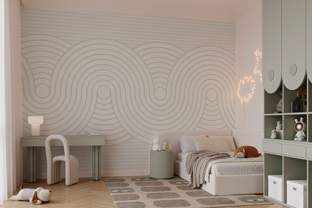 White and gray lines on a white background