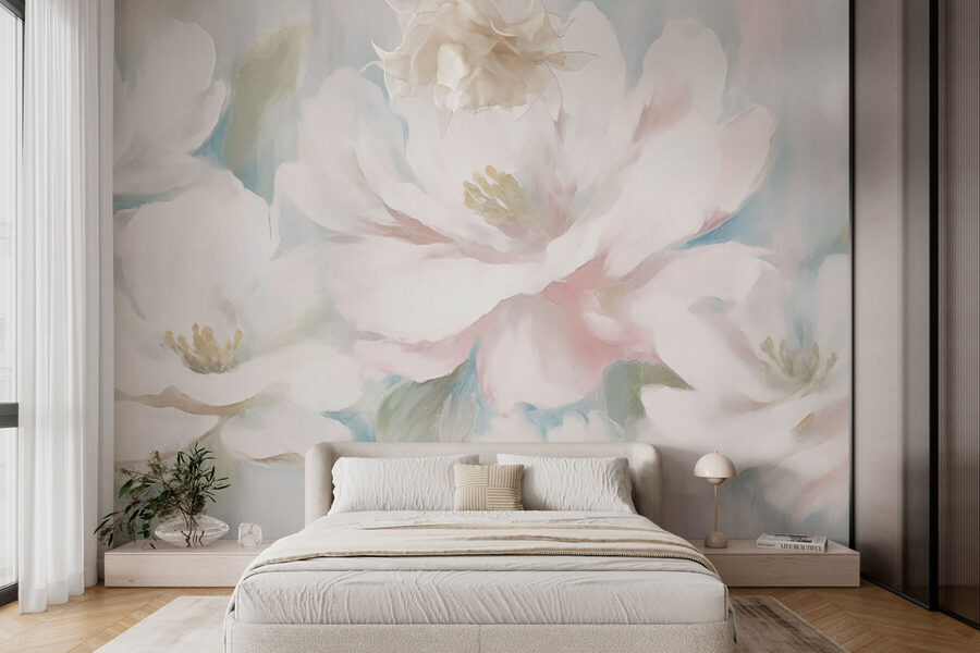 Pittura di fiori bianchi