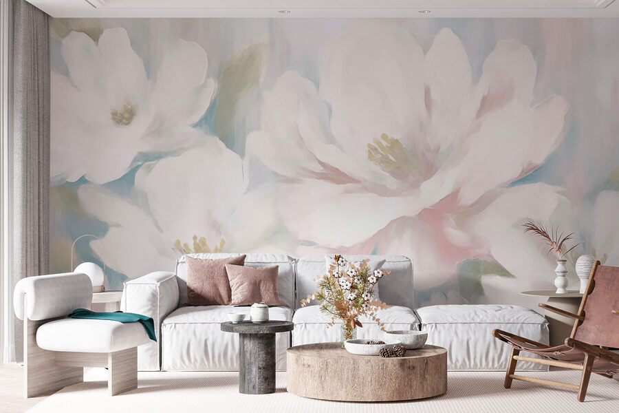 Pittura di fiori bianchi