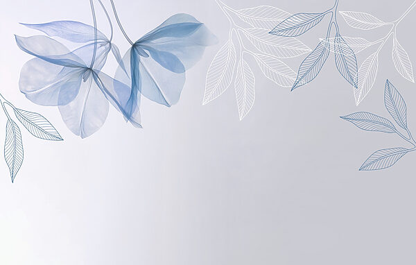 Foglie blu e bianche Foglie blu e bianche