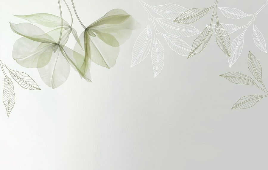 Foglie delicate dalle tonalità tenui