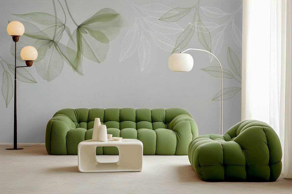 Gentle leaves in soft hues