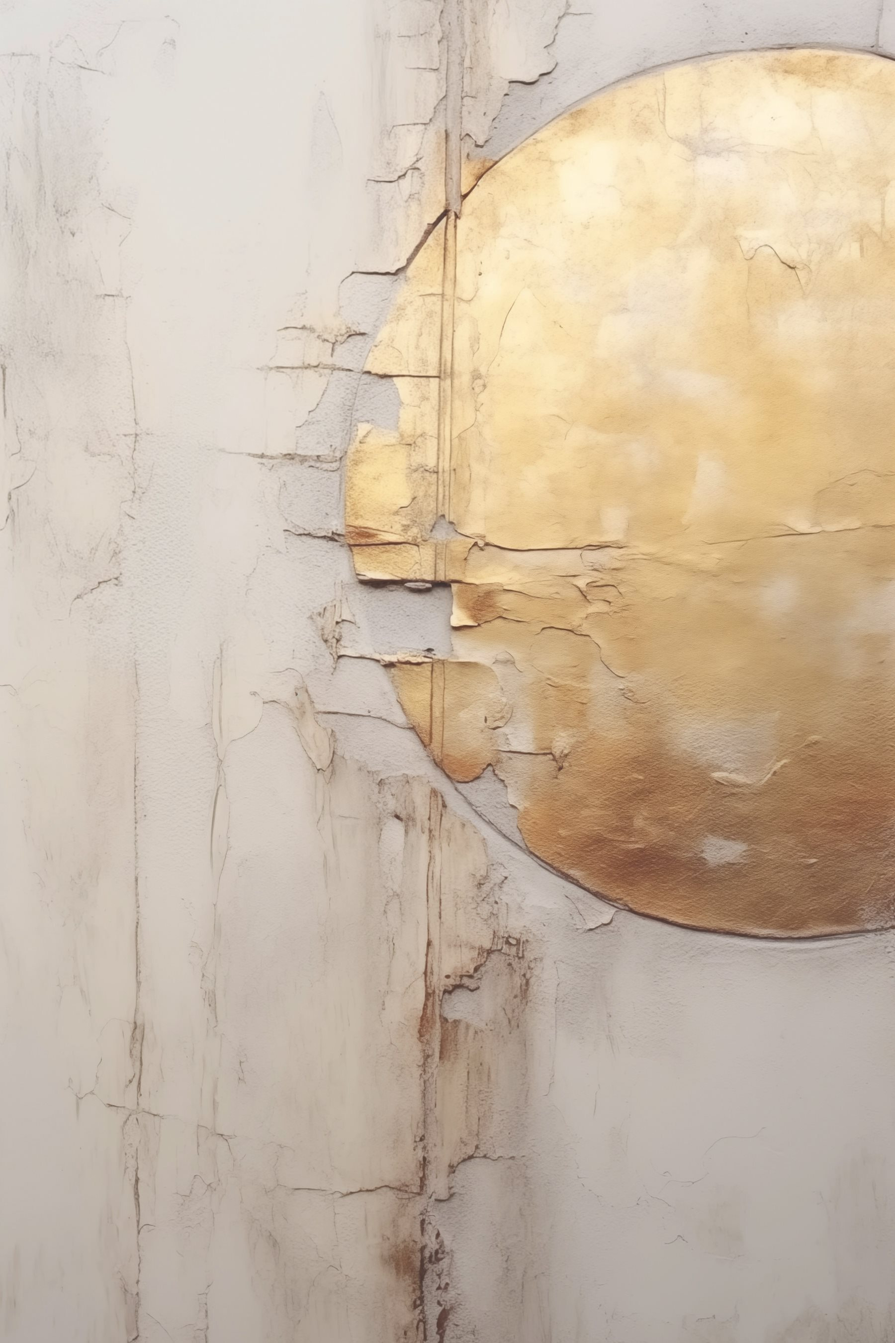 Textured walls with circular element Textured walls with circular element