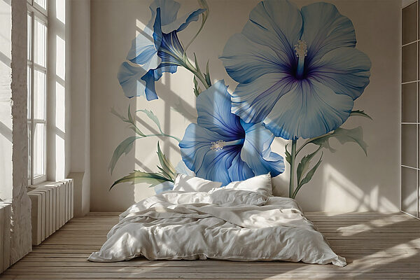 Bellissimi fiori blu in fiore. Bellissimi fiori blu in fiore.