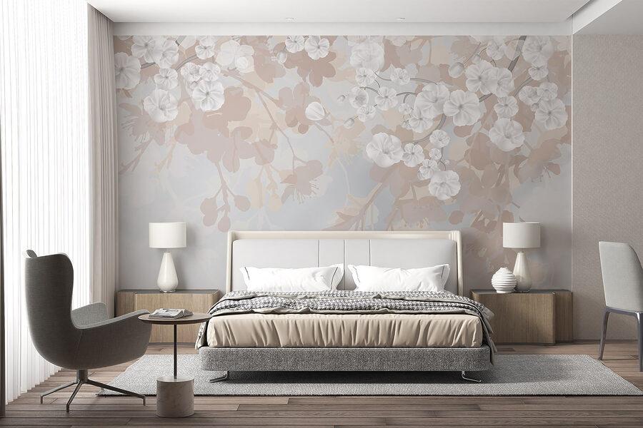 Fiori bianchi su un ramo