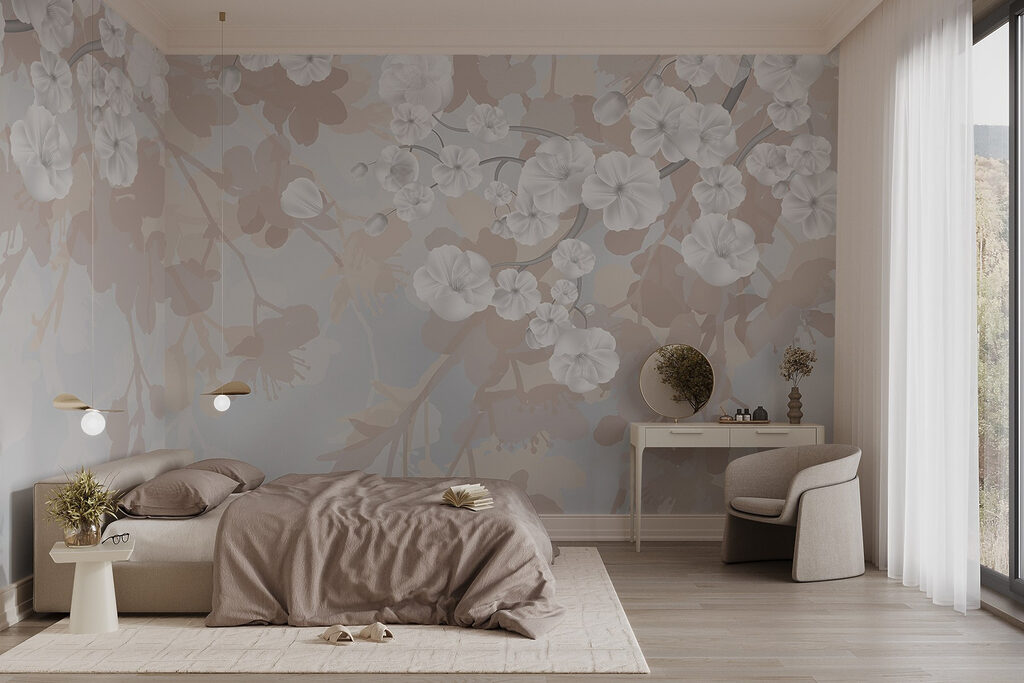 White flowers on a branch White flowers on a branch