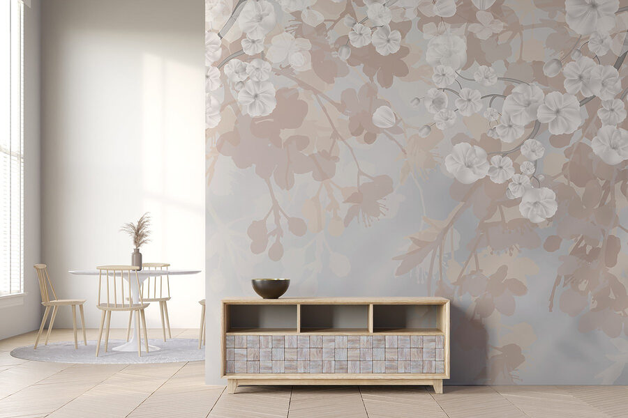 Fiori bianchi su un ramo