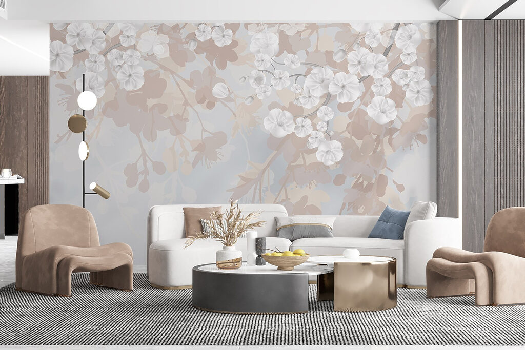 White flowers on a branch White flowers on a branch