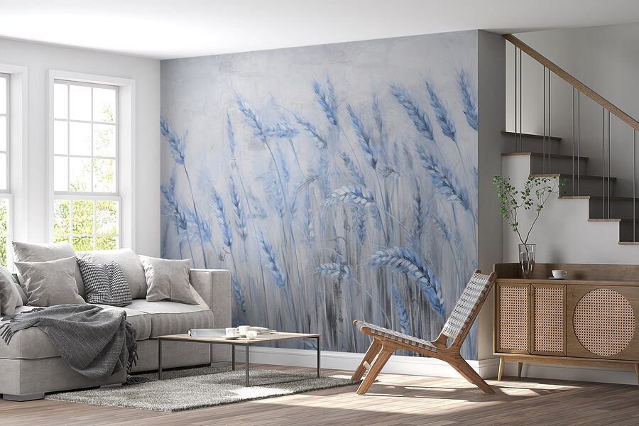 Morbide onde blu di grano gentile