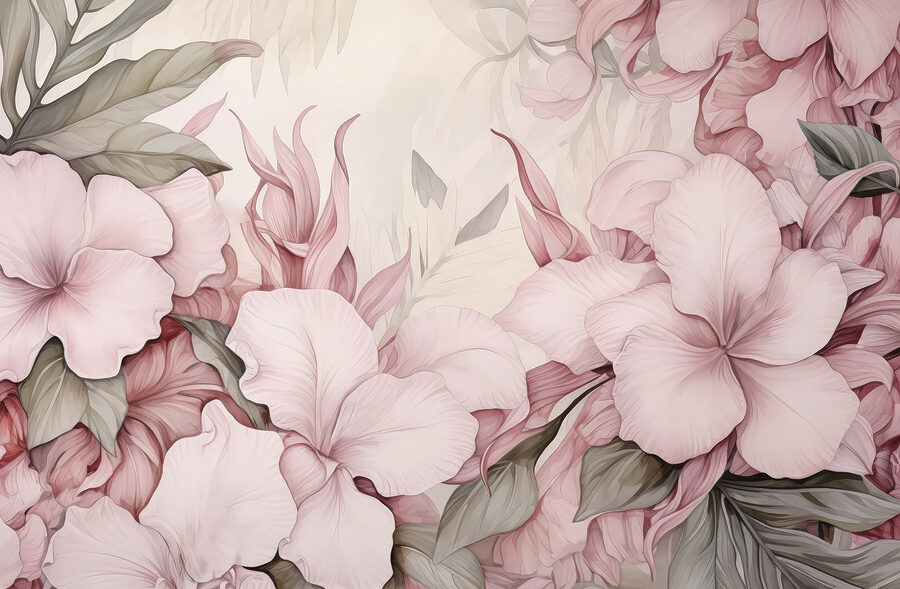 Delicate fioriture in tenui colori pastello