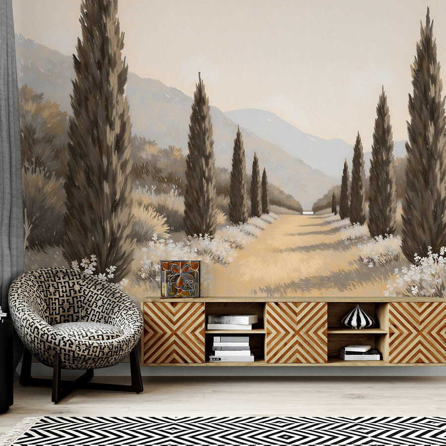 Paesaggio con alberi e fiori Paesaggio con alberi e fiori