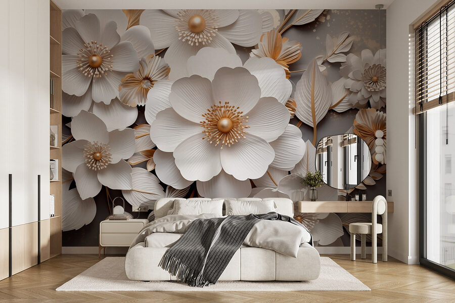 Eleganti fiori di carta dai toni tenui