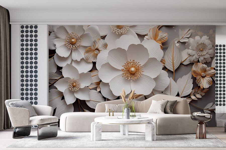 Eleganti fiori di carta dai toni tenui