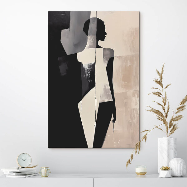 Woman's face in a white dress